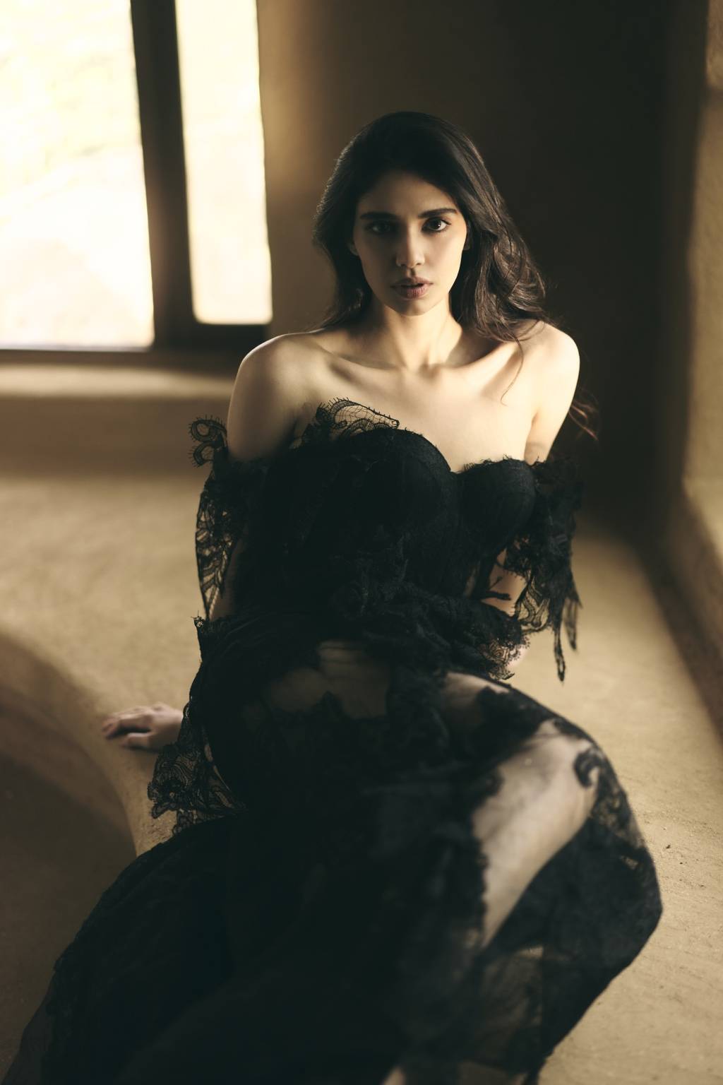 Black Long Lace Dress