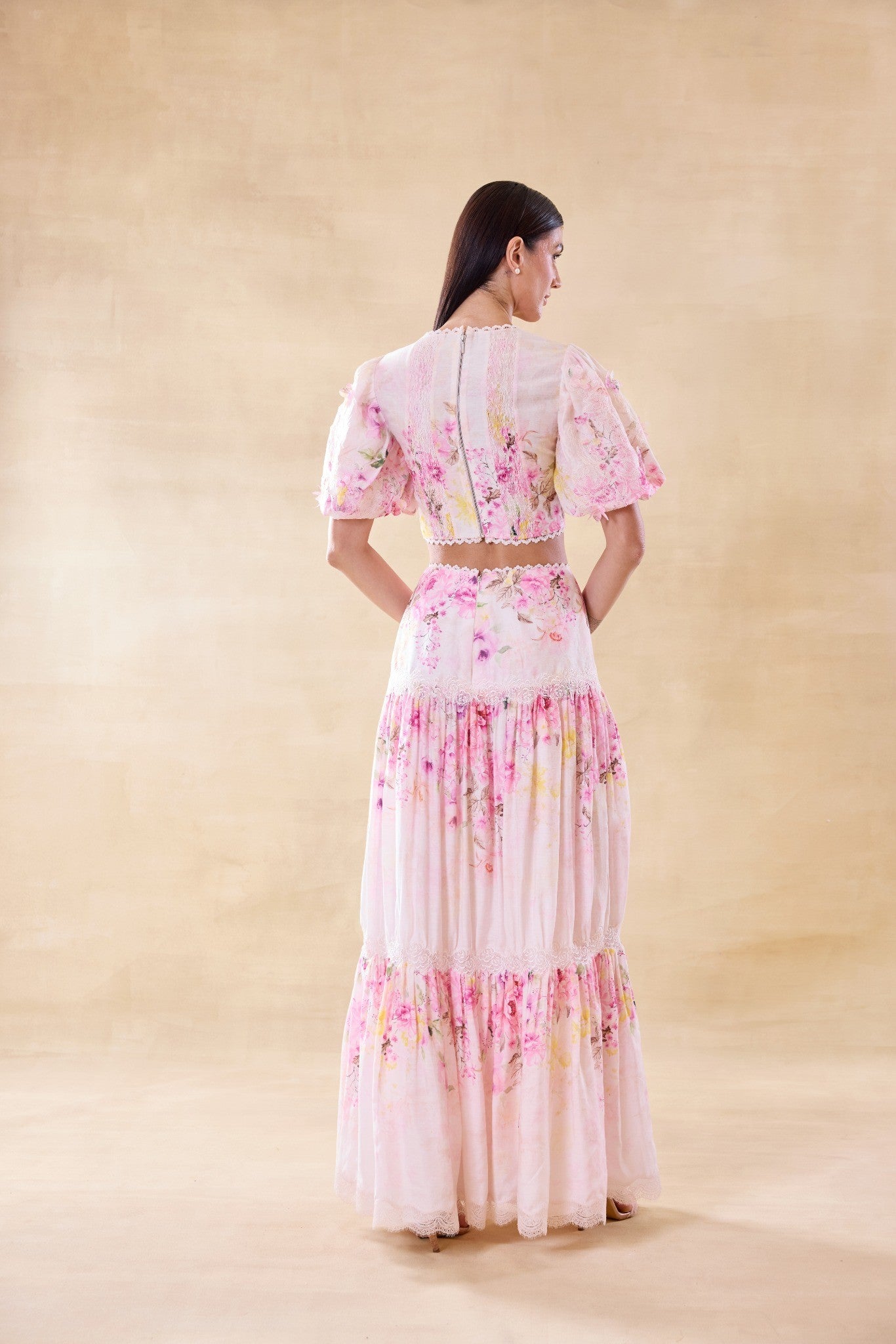 Multicolor Pastel Cutout Dress