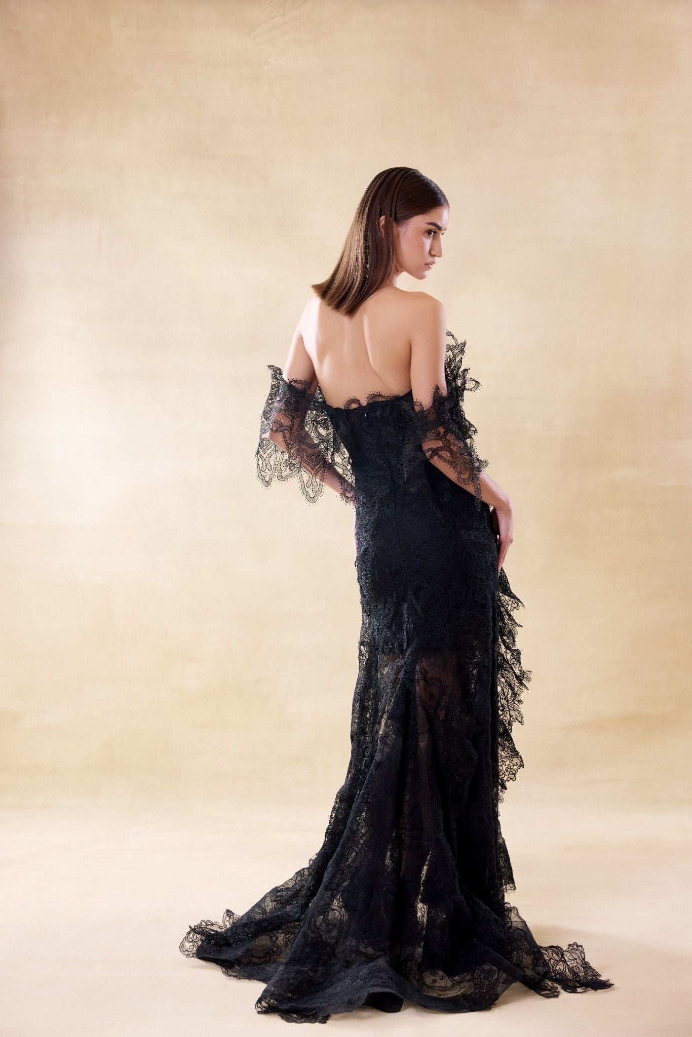 Black Long Lace Dress