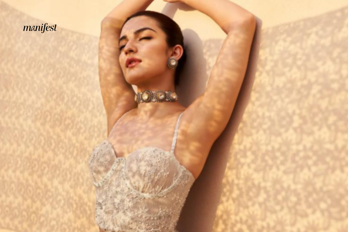 Pratibha Ratna in Ivory Pantsuit with Corset for Manifest
