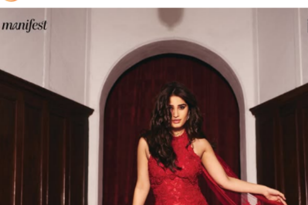 Rasha Thadani in Crimson Drip for Manifest