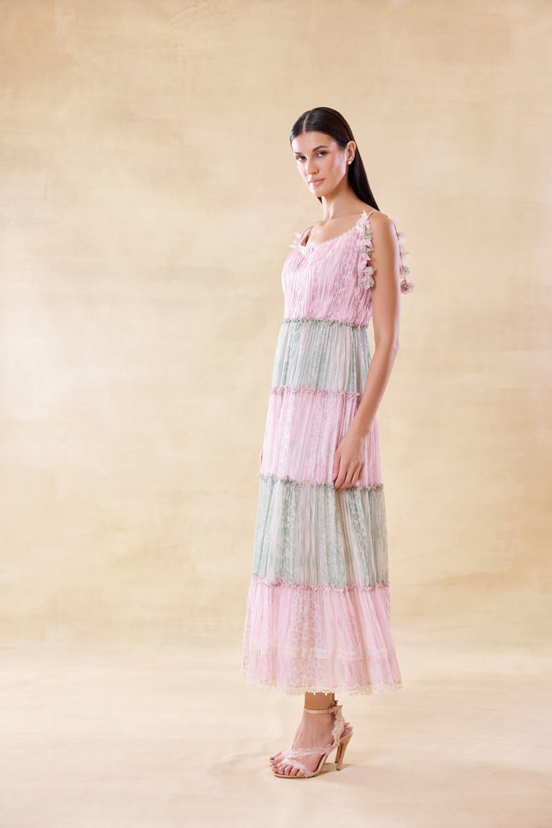 Blush Cascade Dress
