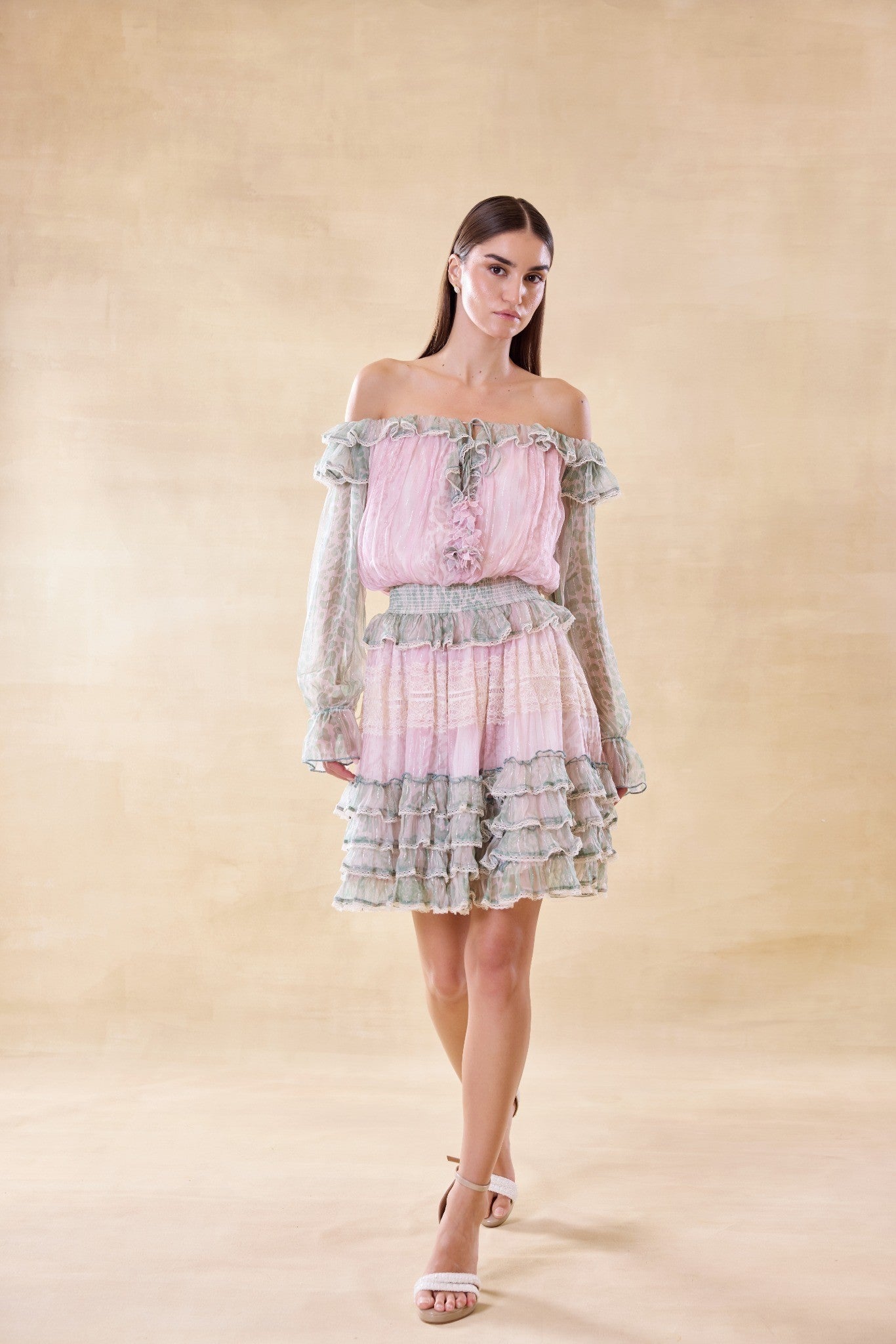 Azure Bloom Short Dress