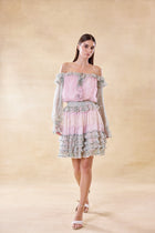 Azure Bloom Short Dress
