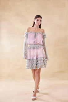 Azure Bloom Short Dress