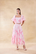 Pink Floral Printed Dress
