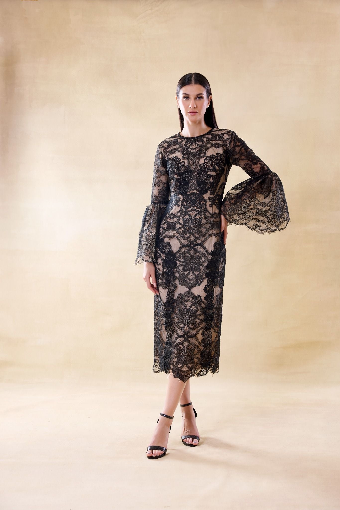 Noir Elegy Bodycon Dress