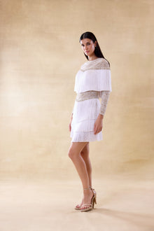 White Fringe Dress