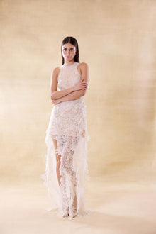 Lace Whisper Asymmetric Dress