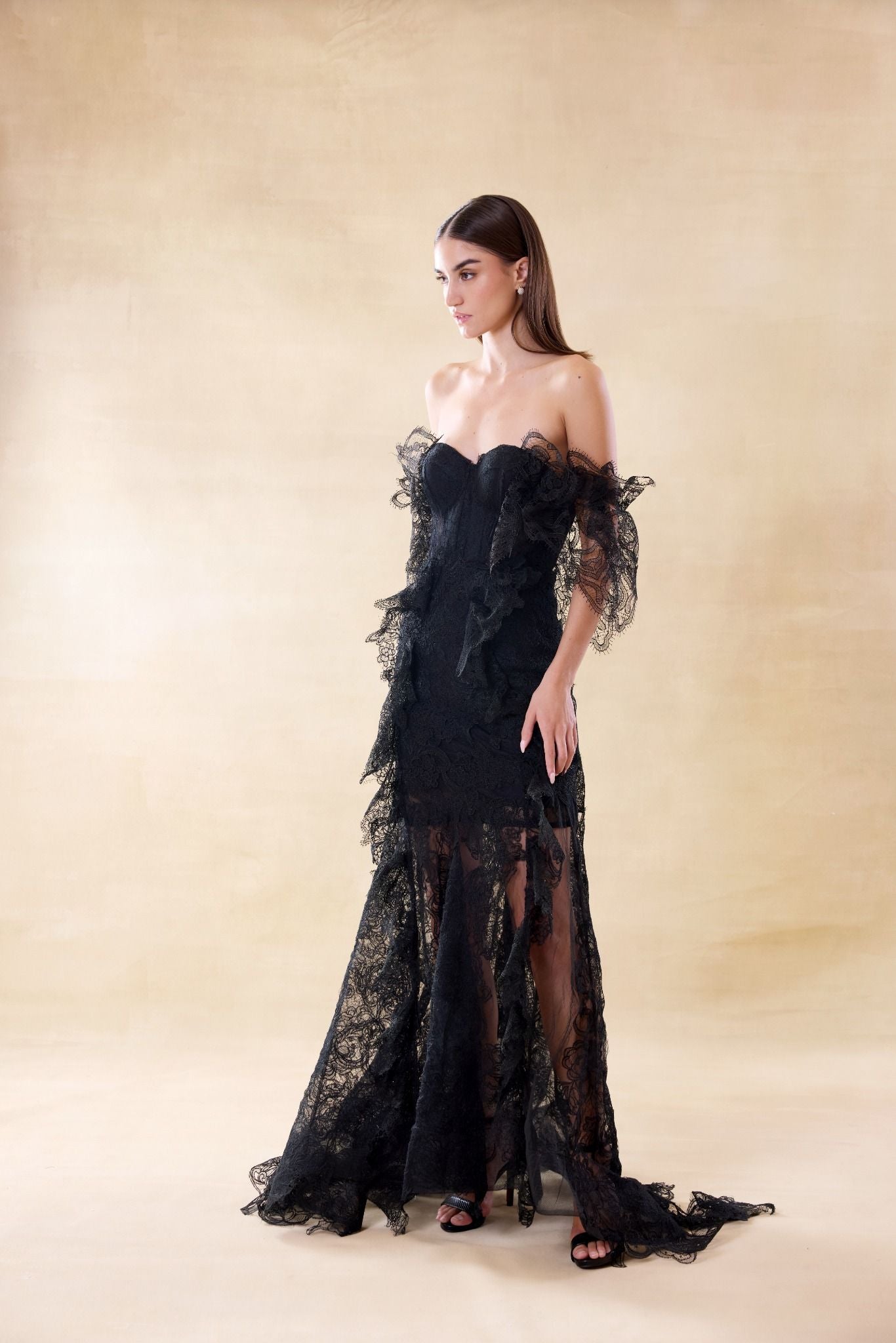 Black Long Lace Dress