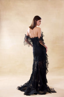Black Long Lace Dress