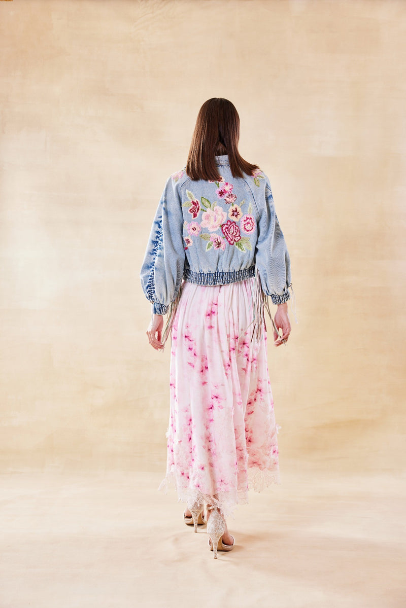 Floral Thread Blue Jacket