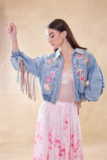 Floral Thread Blue Jacket